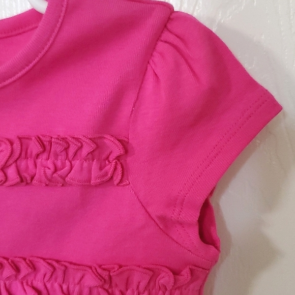 NWT New Gymboree Pink Ruffle Front Short Sleeve Top Tee Toddler Girls Size 3T - Picture 5 of 6
